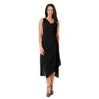 Women's Haggar Faux-wrap Draped Dress, Size: Medium, Black