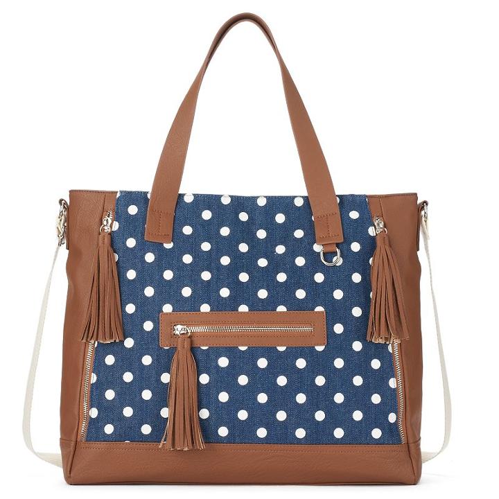 Candie's&reg; Rowan Printed Tassel Tote, Women's, Blue