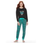 Juniors' So&reg; Microfleece Raglan Jogger Set, Teens, Size: Large, Turquoise/blue (turq/aqua)