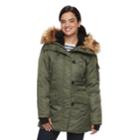 Women's S13 Iceberg Down-fill Faux-fur Trim Parka, Size: Medium, Green Oth