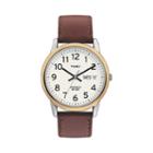Timex Men's Leather Watch - T200119j, Size: Medium, Brown