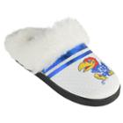 Women's Kansas Jayhawks Plush Slippers, Size: Xl, White