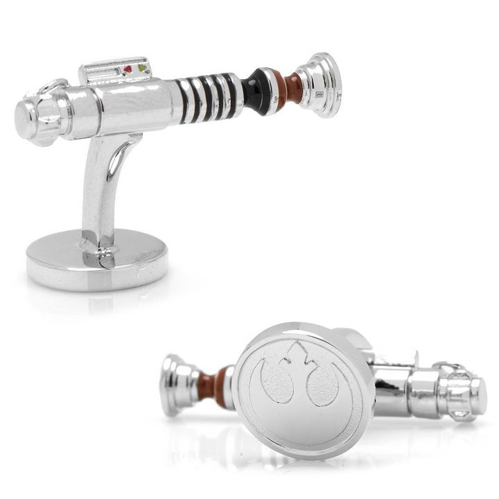 Star Wars Luke Skywalker Lightsaber Cuff Links, Men's, Silver
