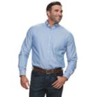 Big & Tall Croft & Barrow&reg; Regular-fit Easy-care Dobby Button-down Shirt, Men's, Size: L Tall, Med Blue