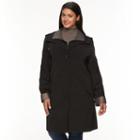 Plus Size Gallery Hooded Lined Rain Jacket, Women's, Size: 2xl, Black
