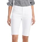 Women's Chaps Bermuda Shorts, Size: 4, White