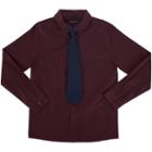Boys 4-7 French Toast Poplin Button-down Shirt With Tie, Boy's, Size: 5, Dark Red