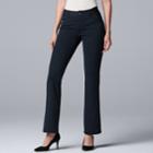 Women's Simply Vera Vera Wang Everyday Luxury Ponte Bootcut Pants, Size: Xxl Long, Blue (navy)