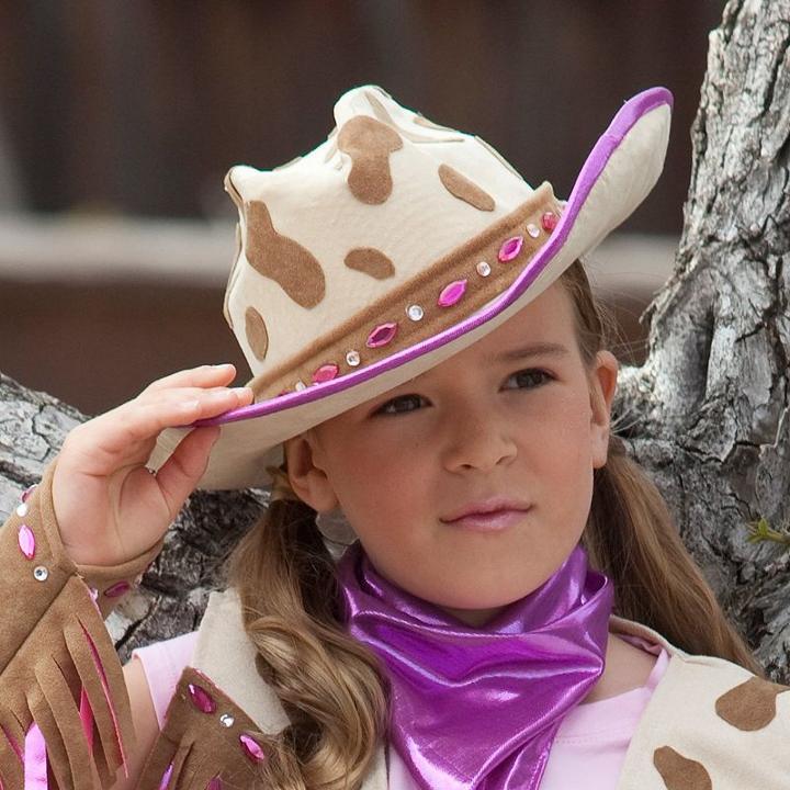 Rhinestone Cowgirl Hat - Kids, Girl's, Multicolor