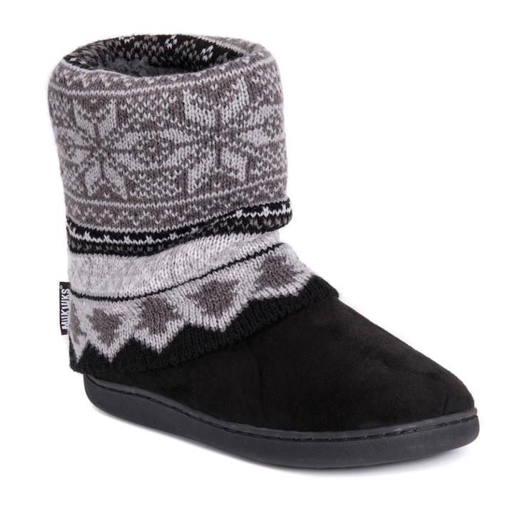 Women's Muk Luks Raquel Boot Slippers, Size: Large, Grey