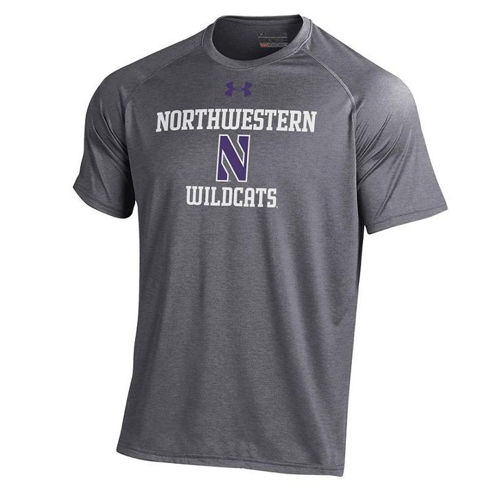 Men's Under Armour Northwestern Wildcats Tech Tee, Size: Small, Ovrfl Oth