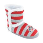 Women's Ohio State Buckeyes Striped Boot Slippers, Size: Xl, Team