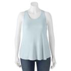 Juniors' Plus Size Mudd&reg; Racerback Tank, Teens, Size: 3xl, Med Blue