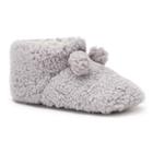 Women's Sonoma Goods For Life&trade; Cozy Pom Pom Bootie Slippers, Size: Xl, Grey
