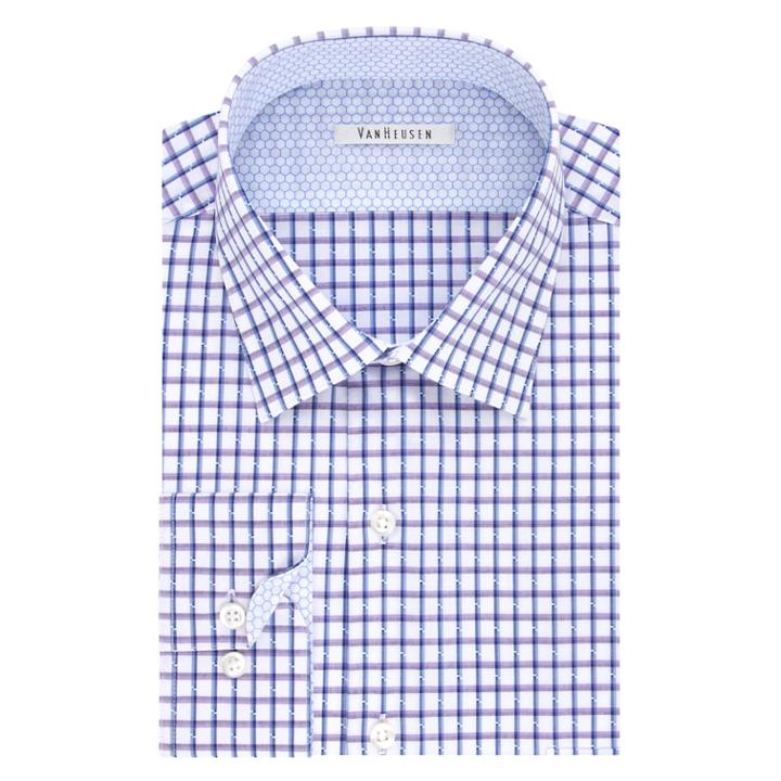 Big & Tall Van Heusen Air Spread-collar Dress Shirt, Men's, Size: 19 34/5b, Purple
