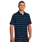 Men's Antigua Striped Performance Golf Polo, Size: 3xl, Blue Other