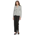 Le Suit Novelty 2 Button Jacket Pant Suit, Women's, Size: 18, Black