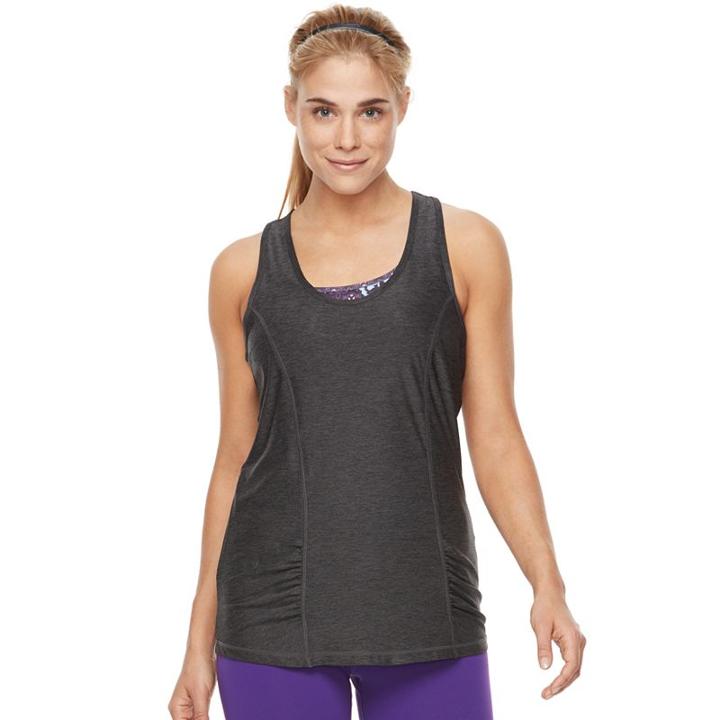 Women's Gaiam Energy Racerback Yoga Tank, Size: Xs, Oxford