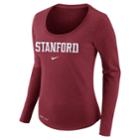 Women's Nike Stanford Cardinal Slubbed Dri-fit Tee, Size: Large, Red