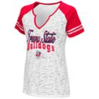 Women's Campus Heritage Fresno State Bulldogs Notch-neck Raglan Tee, Size: Xl, White Oth
