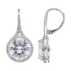 Jennifer Lopez Red Carpet Ready Cubic Zirconia Halo Drop Earrings, Women's, Silver