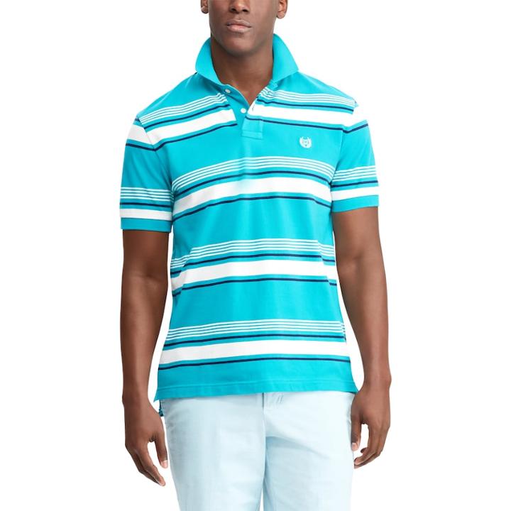 Men's Chaps Classic-fit Striped Stretch Polo, Size: Xxl, Green