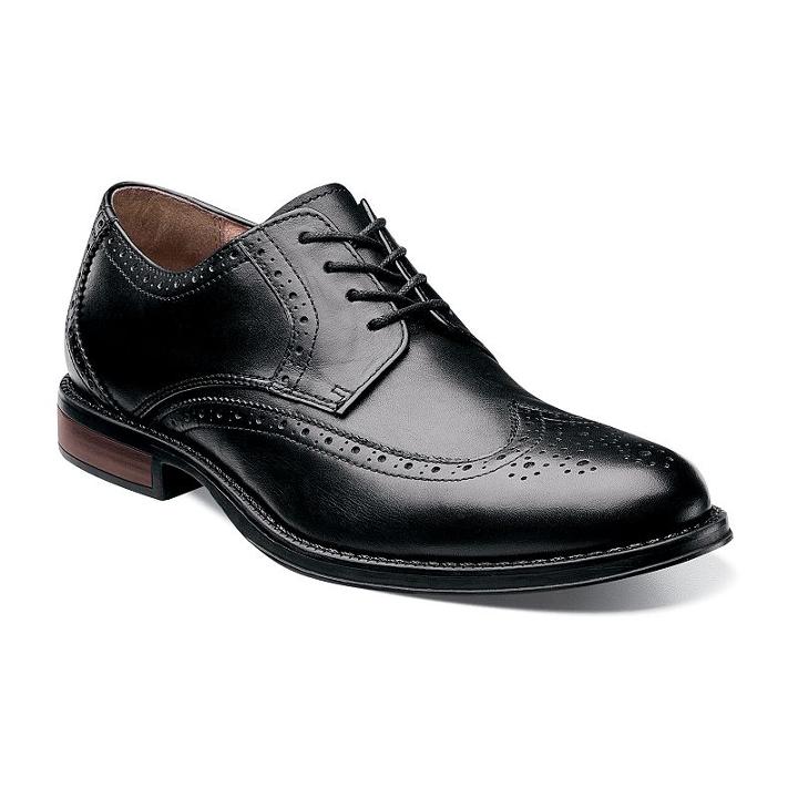 Nunn Bush Ryan Men's Wingtip Oxford Dress Shoes, Size: Medium (9.5), Black