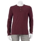 Men's Sonoma Goods For Life&trade; Modern-fit Everyday Henley, Size: Xxl, Dark Red