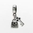 Individuality Beads Sterling Silver Handbag And Key Charm, Women's, Grey
