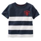 Boys 4-8 Oshkosh B'gosh&reg; Short Sleeve Embroidered Chest Striped Tee, Boy's, Size: 4, Blue (navy)