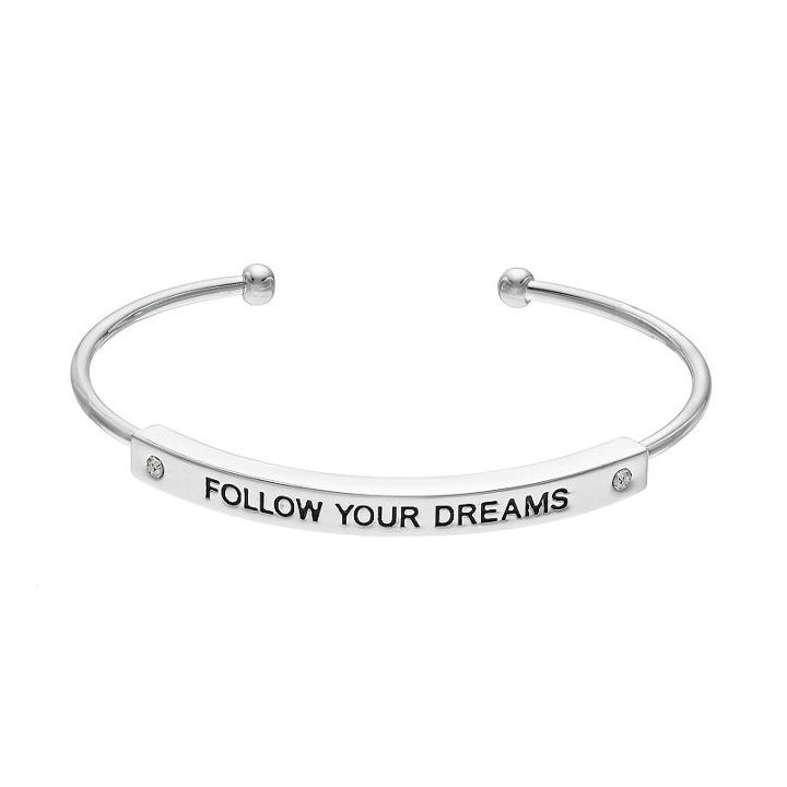 Follow Your Dreams Cuff Bracelet, Women's, Silver