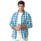 Men's Chaps Classic-fit Plaid Poplin Stretch Button-down Shirt, Size: Small, Green