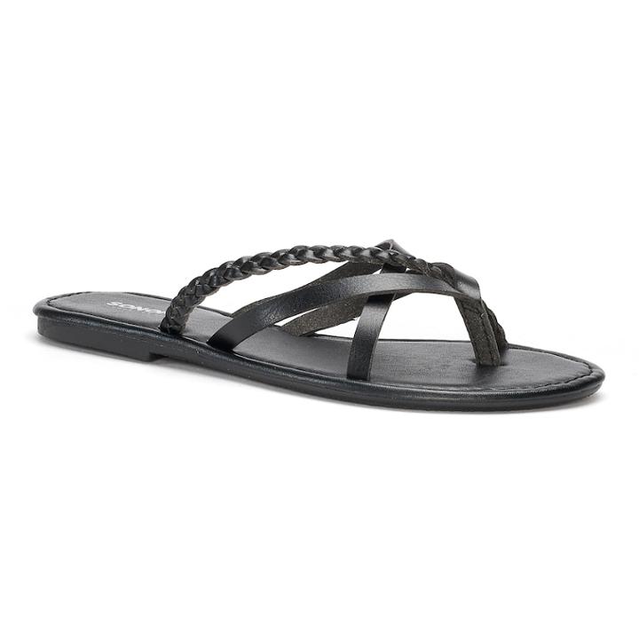 Women's Sonoma Goods For Life&trade; Braided Multi Strap Sandals, Size: Medium, Black