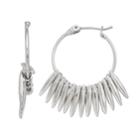 Simply Vera Vera Wang Stick Fringe Nickel Free Hoop Earrings, Women's, Silver
