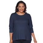 Plus Size Croft & Barrow&reg; Crew Tee, Women's, Size: 2xl, Blue