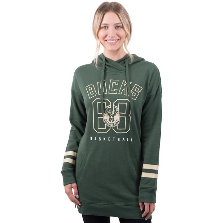 Women's Milwaukee Bucks Oversized Varsity Hoodie, Size: Large, Green