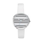 Women's Striped Watch, Size: Medium, White