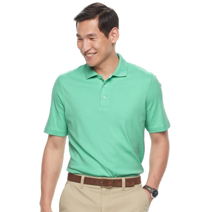 Men's Croft & Barrow&reg; Signature Interlock Polo, Size: Xxl, Turquoise/blue (turq/aqua)