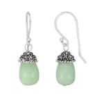 Tori Hill Sterling Silver Jade And Marcasite Drop Earrings, Women's, White