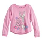 Girls 4-10 Jumping Beans&reg; Curved Hem Crewneck Graphic Sweatshirt, Size: 10, Light Pink