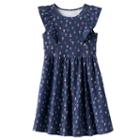 Girls 4-10 Jumping Beans&reg; Flutter Sleeve Dress, Girl's, Size: 7, Blue