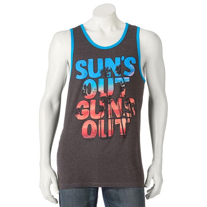 Men's Sun's Out Tank Top, Size: Xl, Grey Other