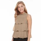 Women's Apt. 9&reg; Tiered Mockneck Tank, Size: Xl, Brown Oth