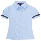 Girls 4-20 French Toast School Uniform Ribbon Bow Shirt, Girl's, Size: 10, Blue