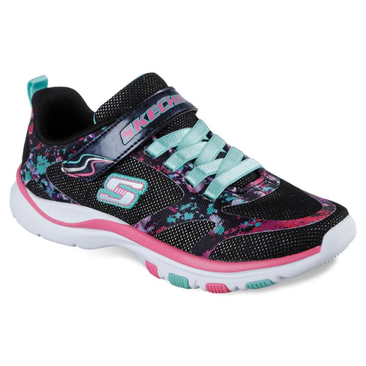 Skechers Trainer Lite Bright Racer Girls' Sneakers, Size: 3, Dark Beige