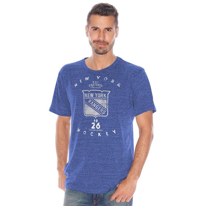 Men's New York Rangers Championship Tee, Size: Medium, Blue