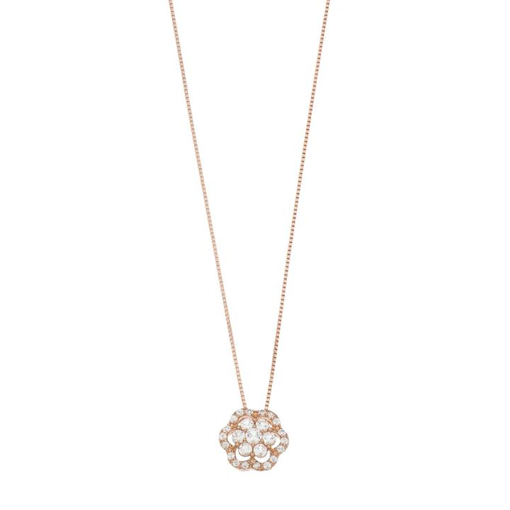 Pure Radiance Lab-created White Sapphire & Diamond Accent Flower Cluster Pendant, Women's, Size: 18