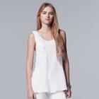 Petite Simply Vera Vera Wang Applique Tank Top, Women's, Size: Xs Petite, White