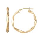 Everlasting Gold 10k Gold Twist Hoop Earrings, Women's