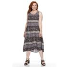 Plus Size Croft & Barrow&reg; Smocked Challis Dress, Women's, Size: 3xl, Med Pink